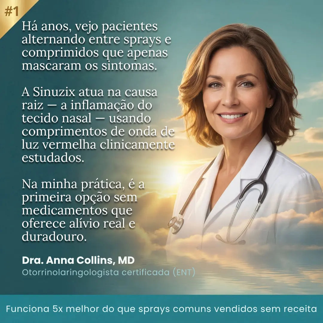 Sinuzix Alívio Nasal com Luz Vermelha